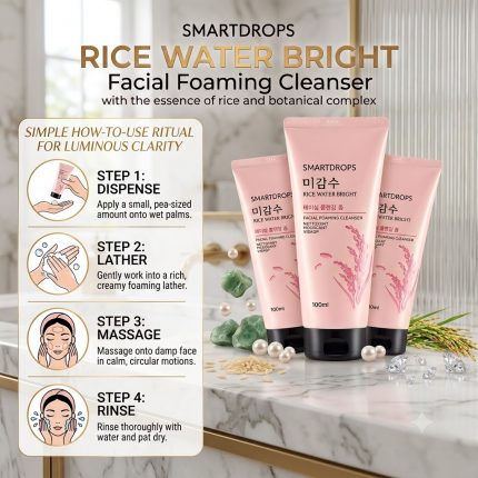 ClearGlow Rice Water Bright Face Wash (Pack of 3, 100ml Each)