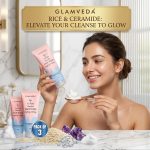 Glamveda Rice & Ceramide K-Beauty Glass Skin Face Wash (Pack of 3, 100ml Each) - Image 4