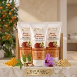 Globus Naturals Kesar Chandan Skin Lightening & Tan Removal Face Wash (75g × Pack of 3)